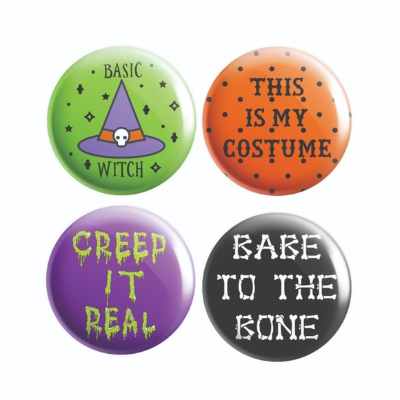 Halloween Button Pin Set - Picture 1 of 3